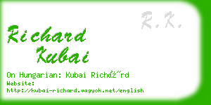 richard kubai business card